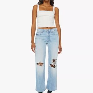 Mother Denim The Mid-Rise Rambler Zip Flood Jeans Size 25 Brand New with Tags